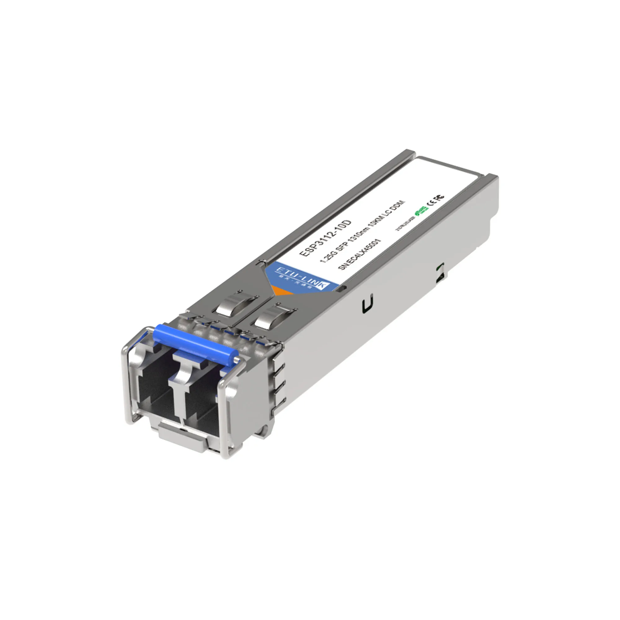 Etu-link 1.25G SFP LX 1310nm DDM 10KM LC Fiber Optic Transceiver