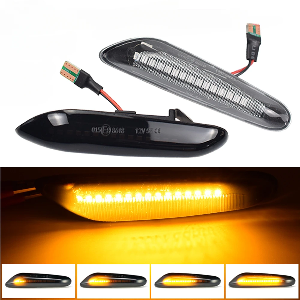 Flashing Car Turn Signal Lamp Side Marker Light Lateral Led For Bmw E46 ...