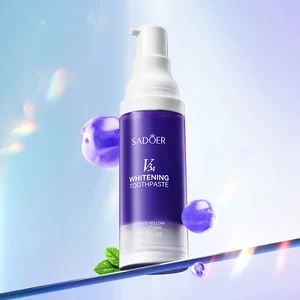 OEM SADOER Private Label Beauty Cleaning Products V34 Tartar Cleaning Remove Bad Breath Strengthen Gums Whitening Toothpaste
