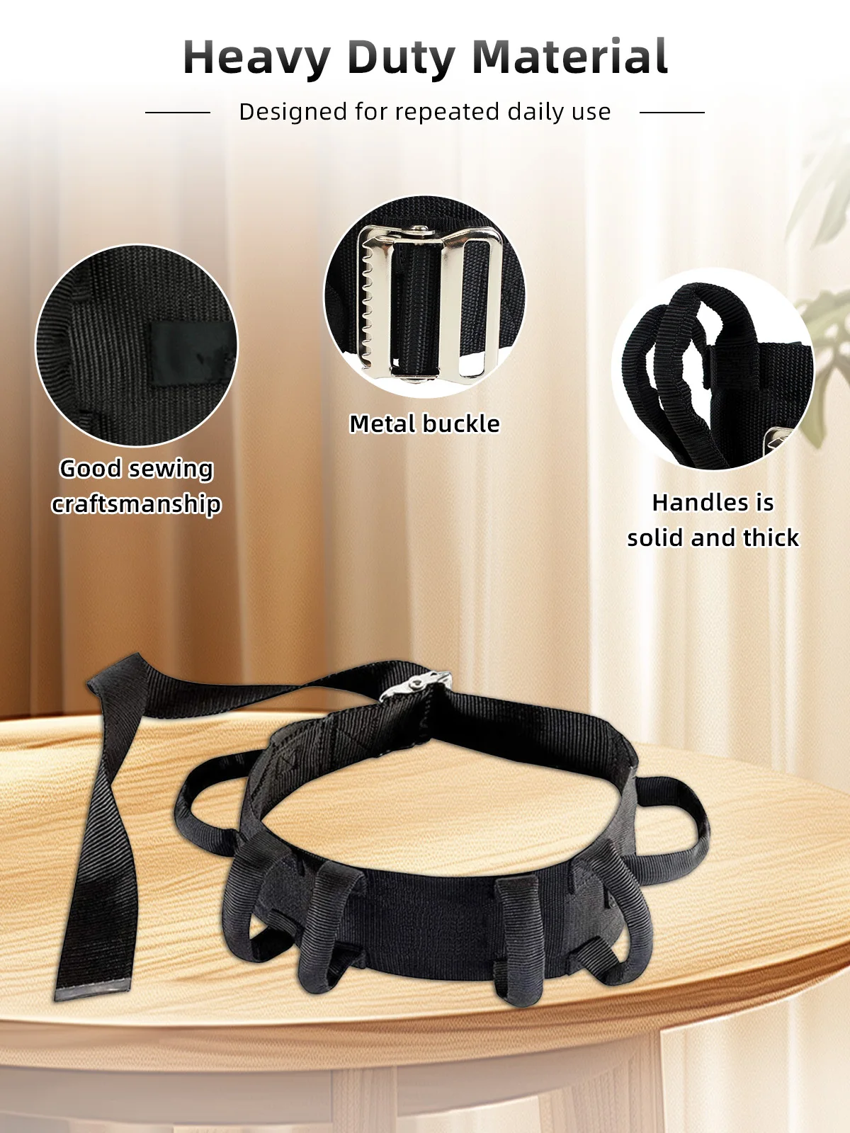 Wholesale Alloy Buckle Transfer Belt for Elder & Patient Standing Walk - product detail 1