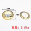 30mm round-edged eyelet gold