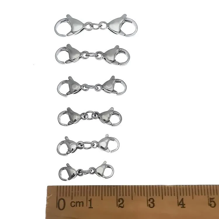 10-15mm stainless steel lobster clasps double