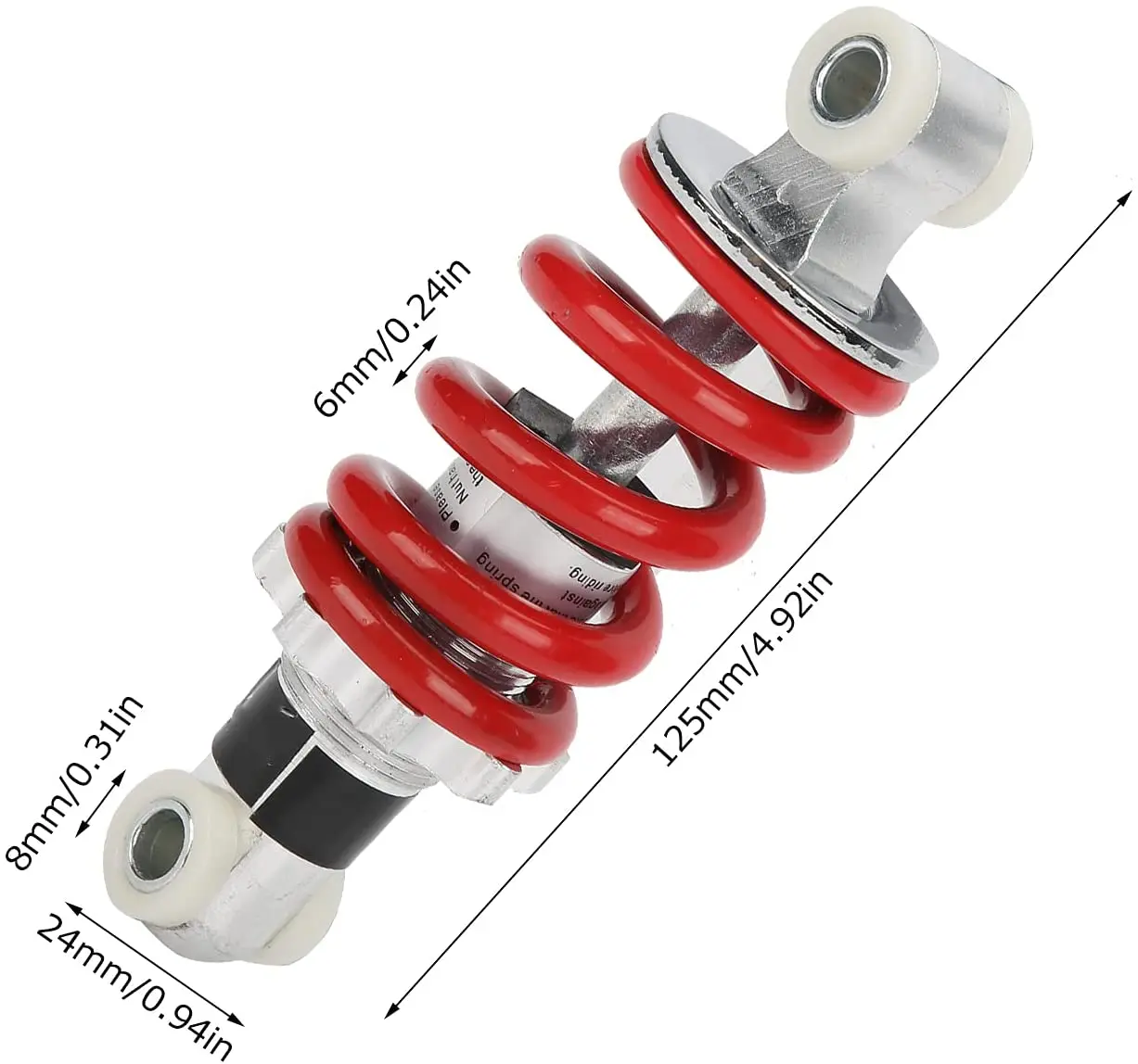 Универсальные красные амортизаторы для мотоциклов 125 мм
