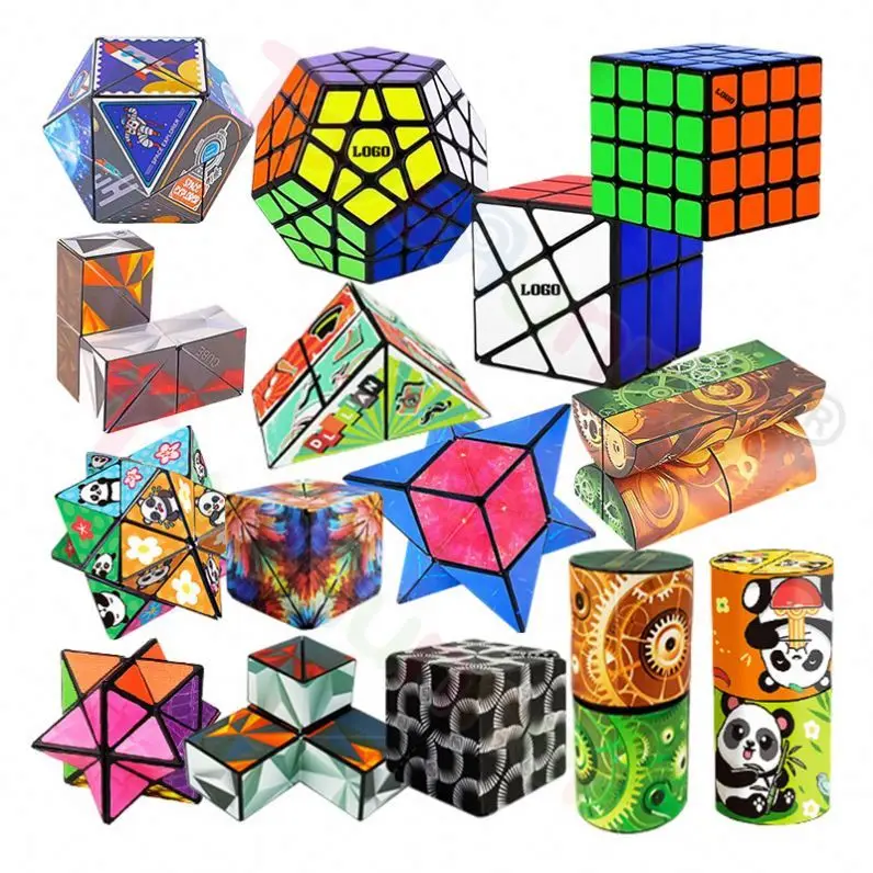 TOYSRUNNER Portable Small Magnetic 3x3x3 ABS Plastic Cube Box Mini