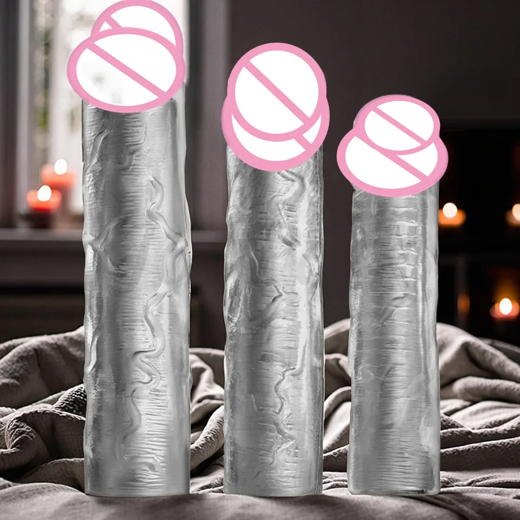 JoyPark Amazon Beliebter Dildo Groer Kristallkondom Gre Weicher Silikon-Penishlsenverlngerer Kondom fr Mnner JoyPark Amazon Beliebter Dildo Groer Kristallkondom Gre Weicher Silikon-Penishlsenverlngerer Kondom fr Mnner