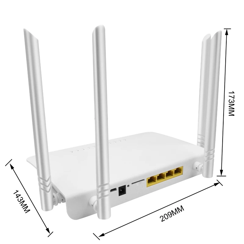 4G Sim Card Supported Router with 2.4G Wi-Fi 300Mbps Max LAN Data Rate Firewall and QoS Function for Enterprise Use