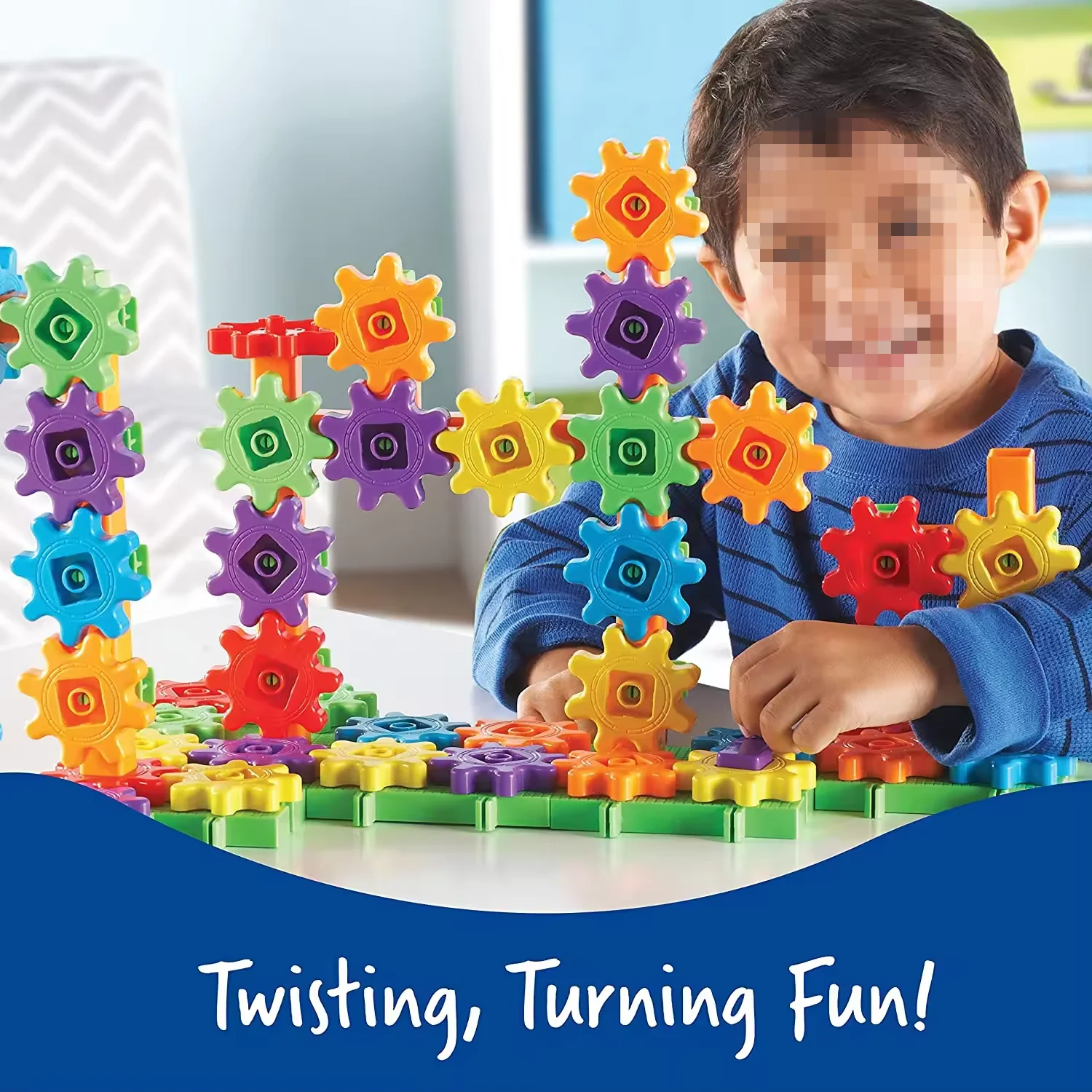 Little Engineers Building Blocks Kids Learning Block Resources Gears 100 Piece Deluxe Building Set STEM Construction Toy Set