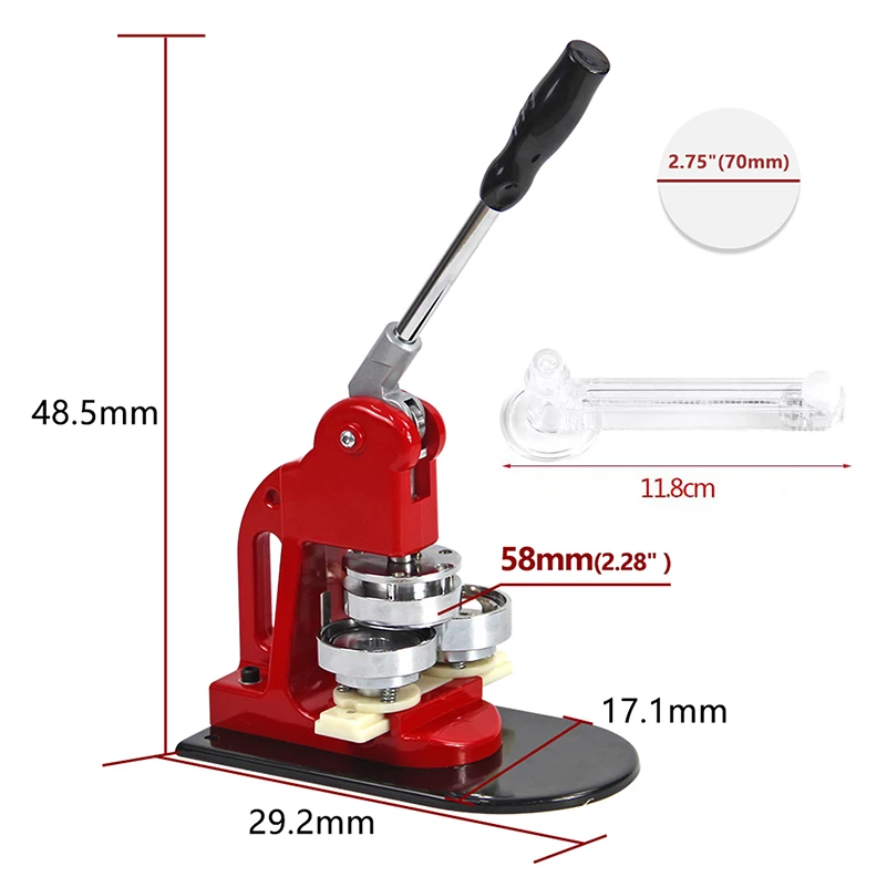 25mm Button Maker Machine Button Pressing Machine with 1000pcs Button Parts and Cutter