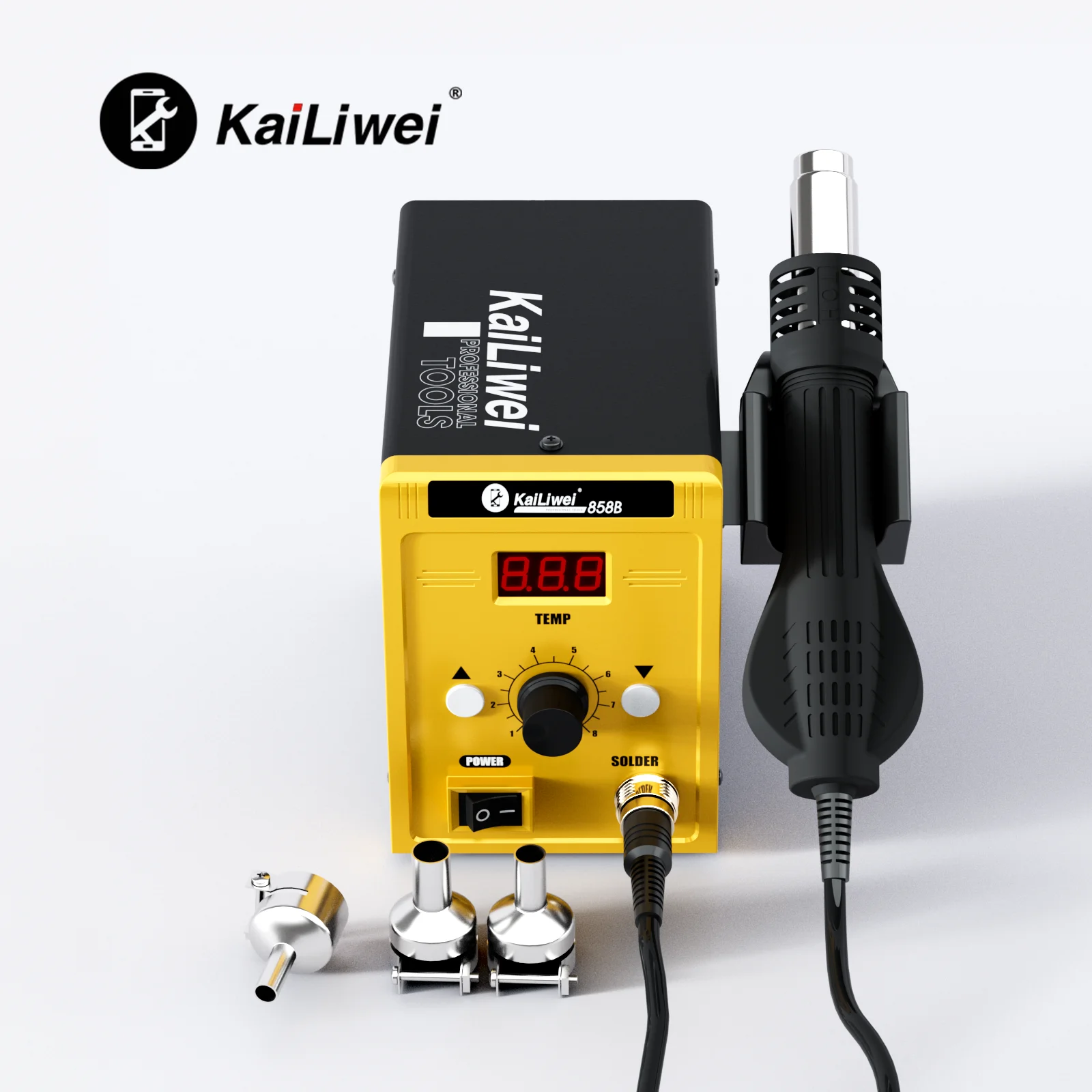 Kailiweiはんだ付けヒートガン858B700WデジタルディスプレイBGA