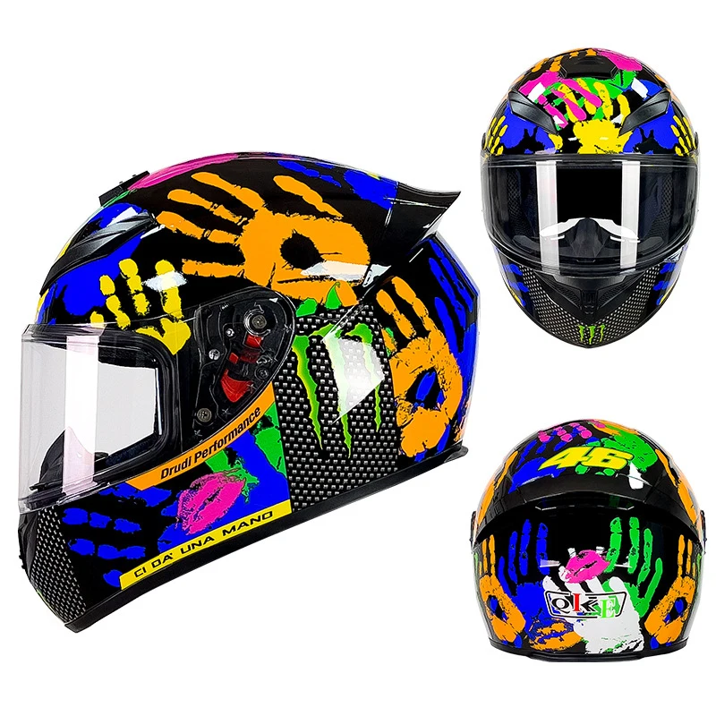 DOT Approved Full Face Motorcycle Helmet - ABS, Shockproof, Sun-proof |  Sizes S-3XL for Kids, Teens & Adults - Perfect for Motocross