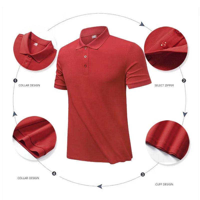 High Quality Quick Drying Comfortable Plain Casual Business Wear Sports Breathable Golf T Shirt Custom Cotton Polo Shirt for Men