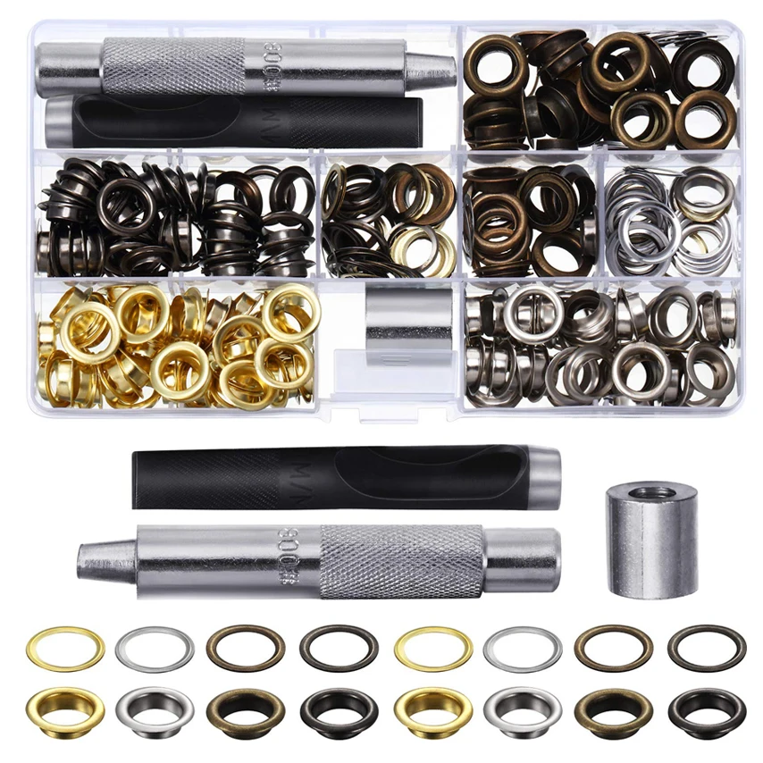 Прямая продажа с фабрики поддержка Amazon поставка комплект люверсов 2/ 5 дюймов 120 комплектов 3 шт. установочных инструментов