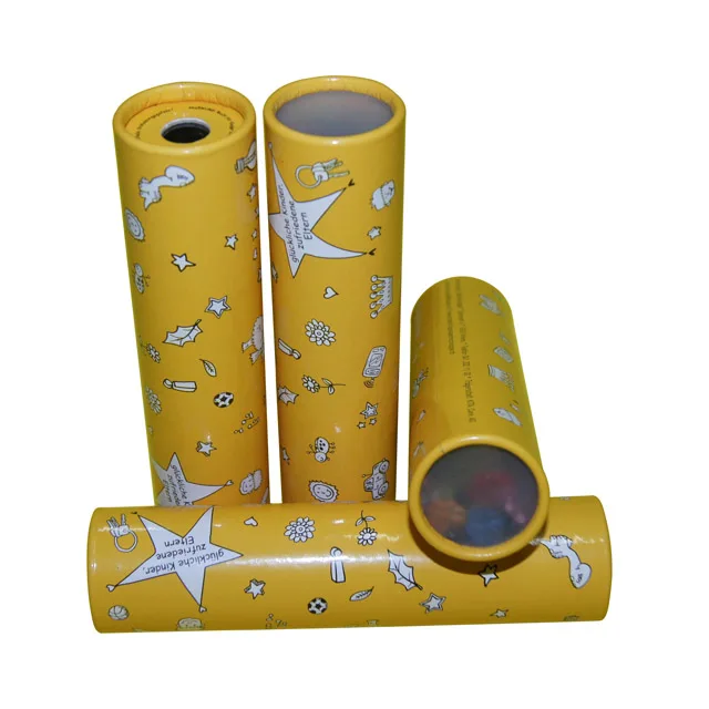 HonGe оптовая продажа калейдоскопическая игрушка цельная конструкция с индивидуальной печатной бумагой калейдоскоп