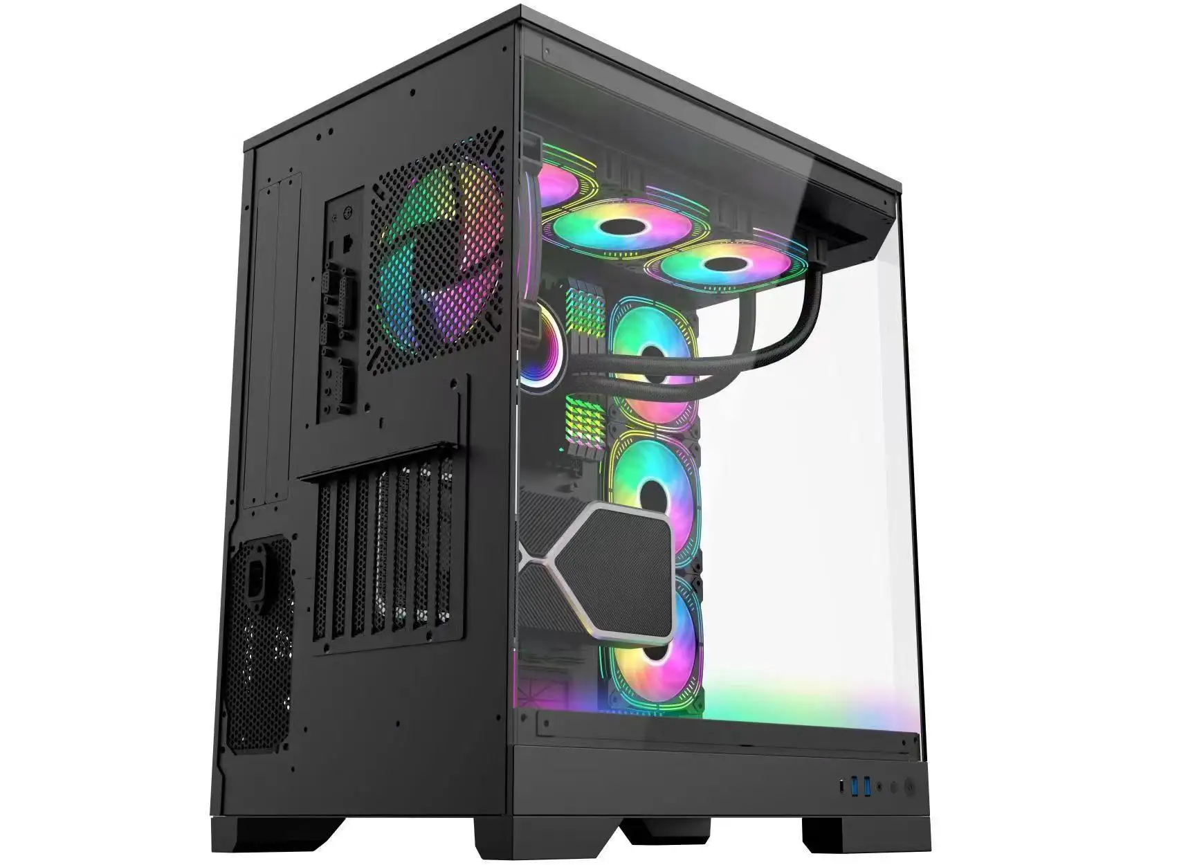Sama New Design Gamming Computer Case Tempered Glass Desktop Computer