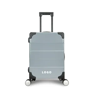 Unisex Personalized Hard Shell Luggage Bag PC Material Suitcase with Spinner Caster Mainly Aluminum for Travel