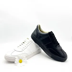 100% Genuine Leather Casual Sneaker Shoes for Women Fashion Trend-Breathable and for Summer Autumn and Spring