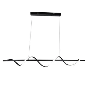 Factory Customization Modern Office Commercial Suspended Led Dining Table Chandeliers Ceiling Linear Lamps Pendant Lights 1.5m