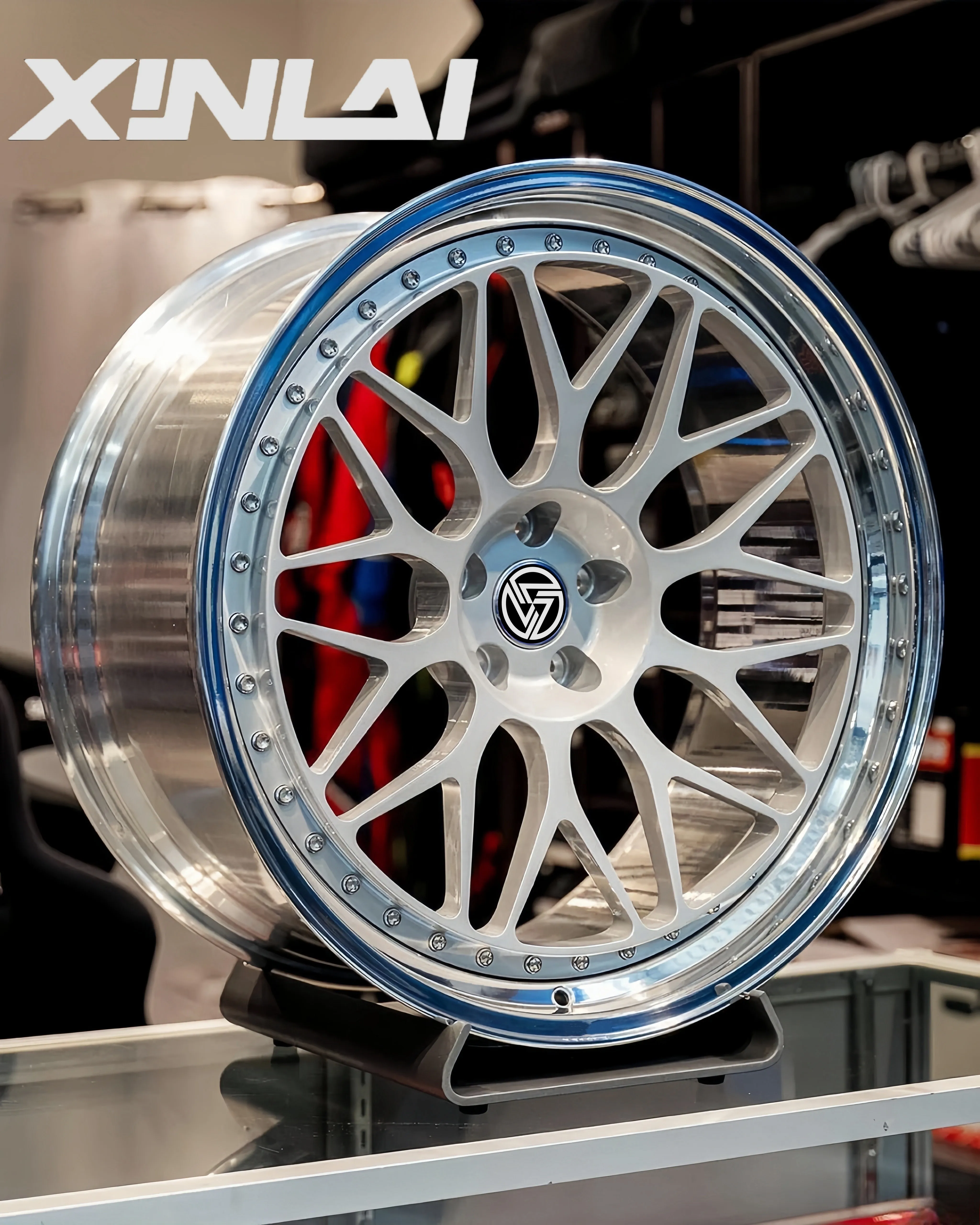 XINLAI Custom Deep Concave Racing Wheels 5x120 5x112 5x114.3 Forged Aluminum Alloy Wheel Hub 2-Piece 2-Piece Deep New 4 Pieces - Image 2