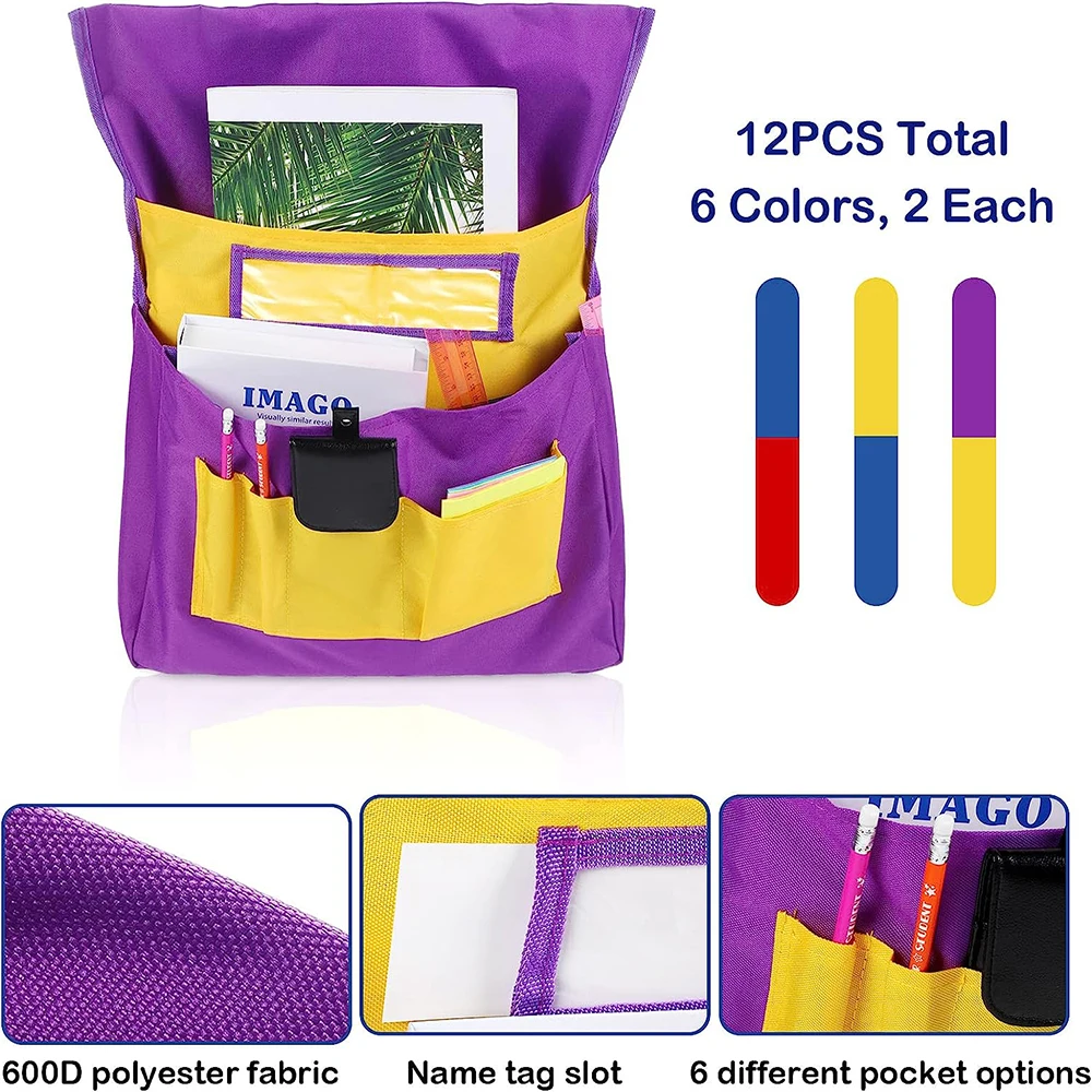 Wholesale Chairback Buddy Pocket Chart Yellow Classrooms Student Chair