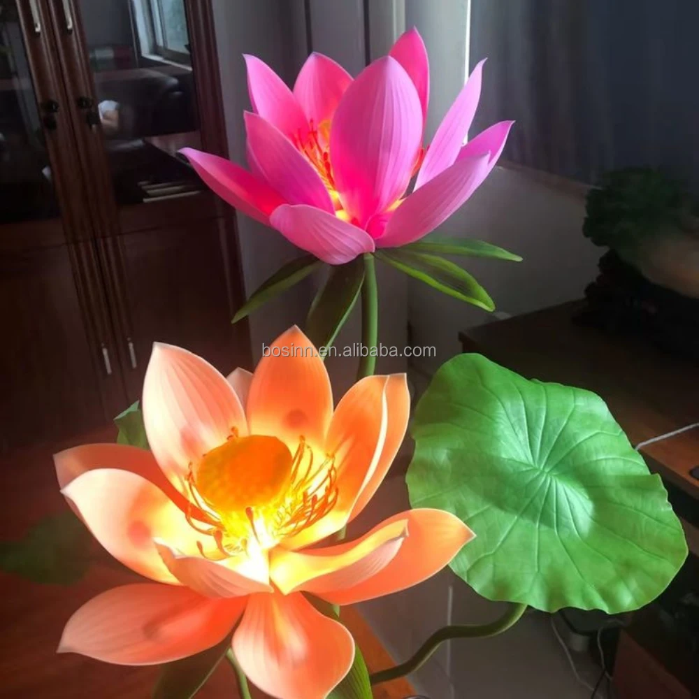 Interactive Flower Lamp Machinery Induction Automatic Switch Opening and Closing Mechanical Flowers Landscape Lights