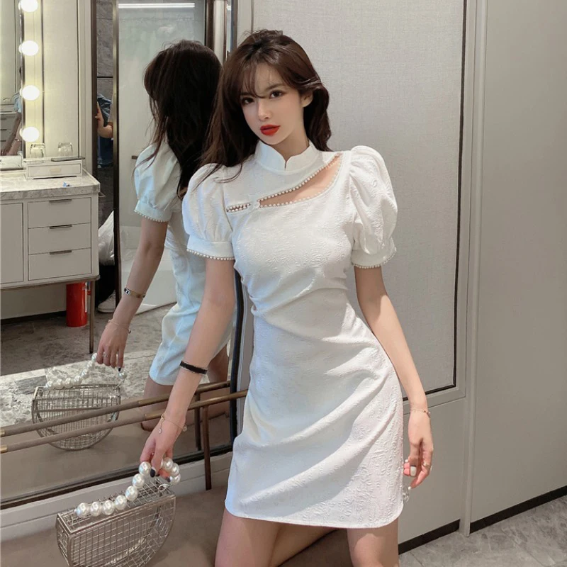 Wholesale High Quality Women's 2021 Summer New Dress French Vintage  Cheongsam Short Sleeve Dress Fashion A Line Elegant Dress - Buy Elegant  Dress,Summer Dress,Short Sleeve Dress Product on Alibaba.com