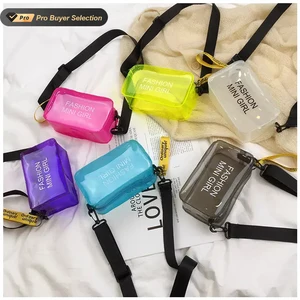 KALANTA Sac Wholesale Summer Women Printing Custom Logo Pvc Mini Purse Jelly Transparent Shoulder Messenger Mobile Phone Bag