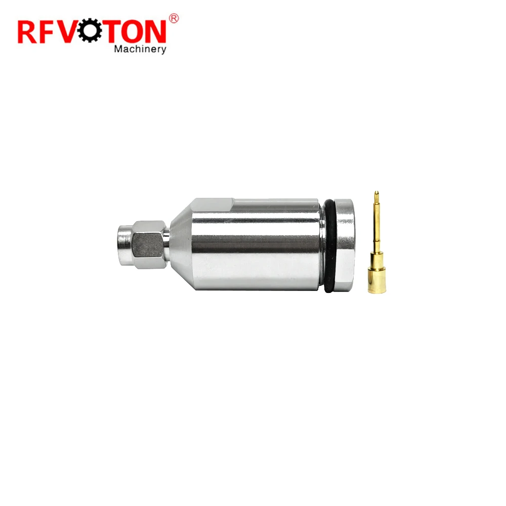 RF Coaxial  Male Connector Clamp LMR400 Cable Nickel Plated Straight RF Coaxial Adapter New