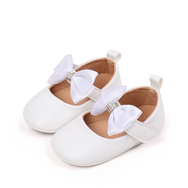 2025 Spring Autumn Summer White Princess Baby Infant Toddler Newborn Girl Shoes Party Evening Girl Pu Leather Shoes supplier