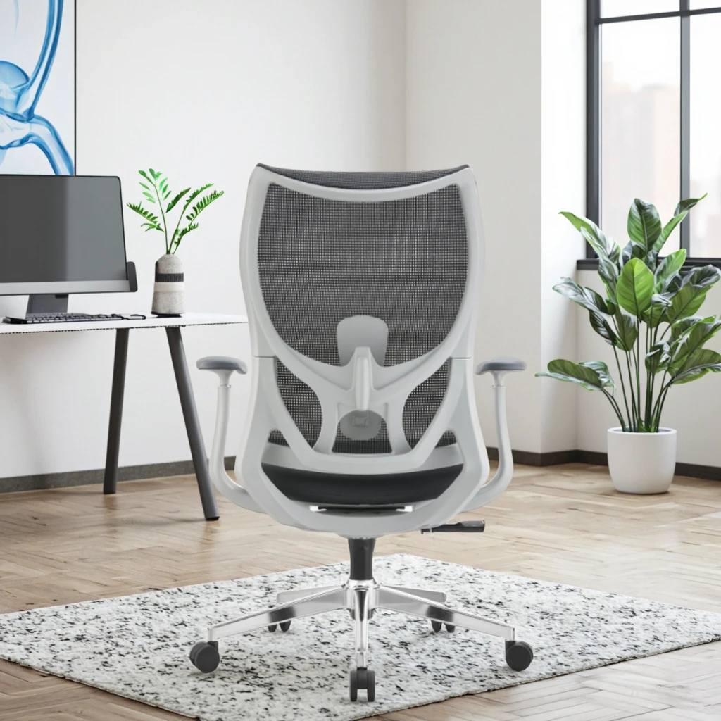 Ergonomic Executive Office Chair with Adjustable Lumbar Support Breathable Design for Back Pain Relief and Home Gaming 5