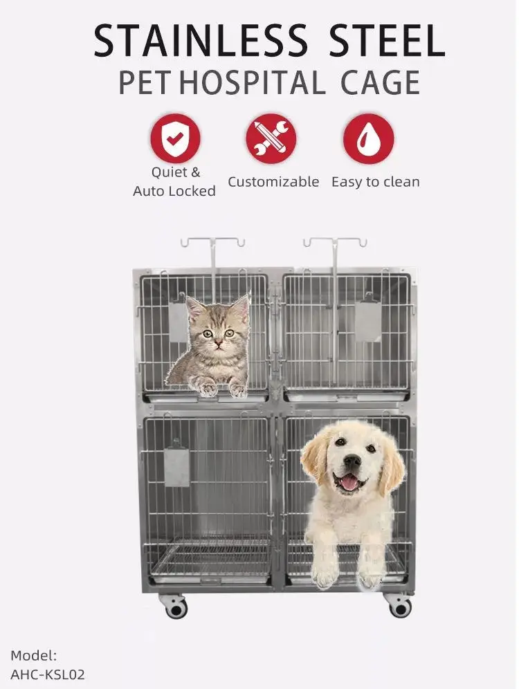 Supply Stainless steel pet cages combination cage for small animal