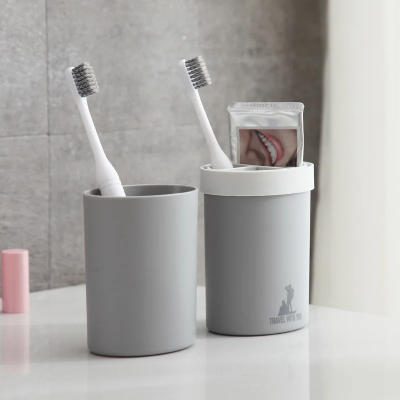 Популярная портативная дорожная чашка для мытья кружки с двойной чашкой комбинированная зубная щетка паста хранения полипропиленовая Коробка Набор