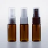 amber bottle with transparent sprayer