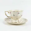 whiteLarge flower cup and saucer