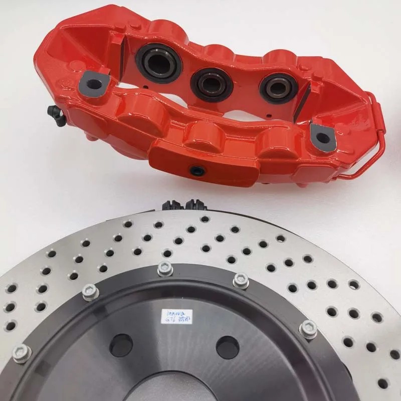 Jekit 6-Pot Custom Aluminum Front Brake Tray for Hyundai Elantra AD 2017 Model 355x32mm Rotor 6 Piston Brake Caliper Fits BMW VW