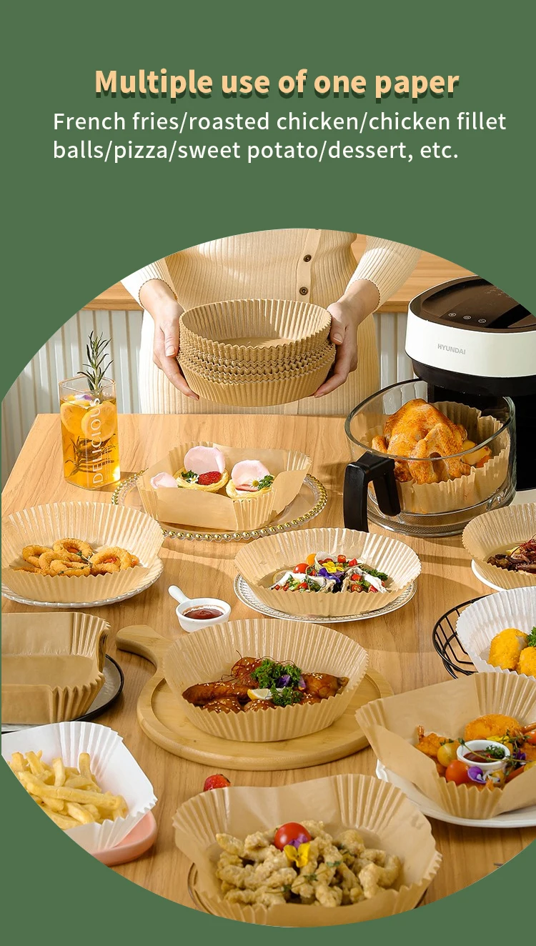 Air Fryer Disposable Paper, 50PCS/Pack, 6.3*1.77in, Liner Non-Stick  Barbecue Plate Round Oven Pan Pad for 16cm Air Fryer Micro-Wave - China Air  Fryer Paper and Air Fryer Paper Liners price