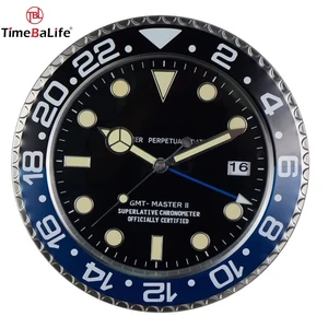 OEM Design Luxury All Metal Material Big Home Decoration Modern Quartz Wall Clocks Horloge Relojes Date Luminous Clock in Wall