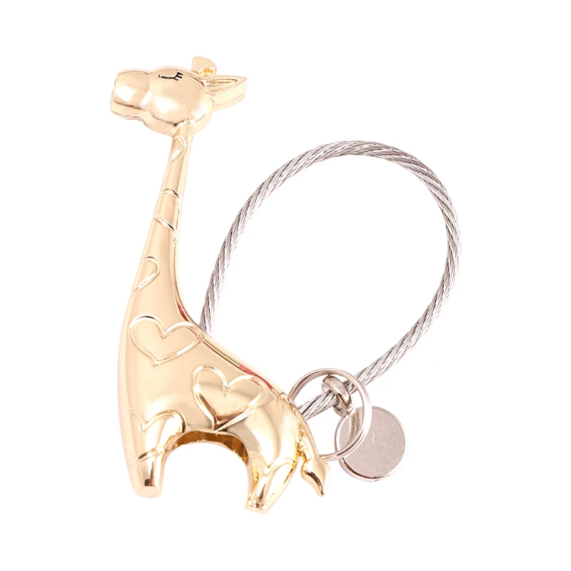 Portachiavi con giraffa, simpatico ciondolo a forma di