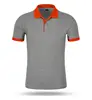 Gris con cuello naranja