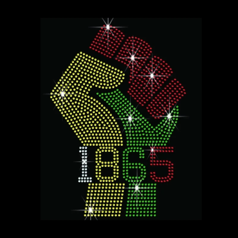Black girl  juneteenth transfers rhinestone hotfix crystal stone custom design bulk iron on heat transfer sheets