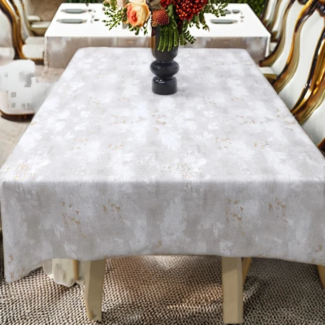 Flannel Table Cover Roll Easy Clean Customized Plastic Tablecloth Decorate Water-proof