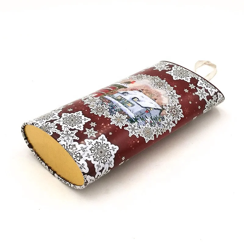 Oval Shape Tea Tin Box Luxury Packaging Boxes with Inserted Lid and Ribbon