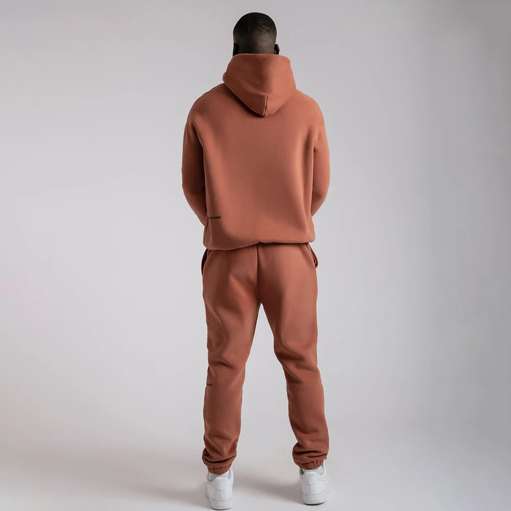Custom Velour Tracksuit For Men Fleece Oversized Hoodie Cotton Hood