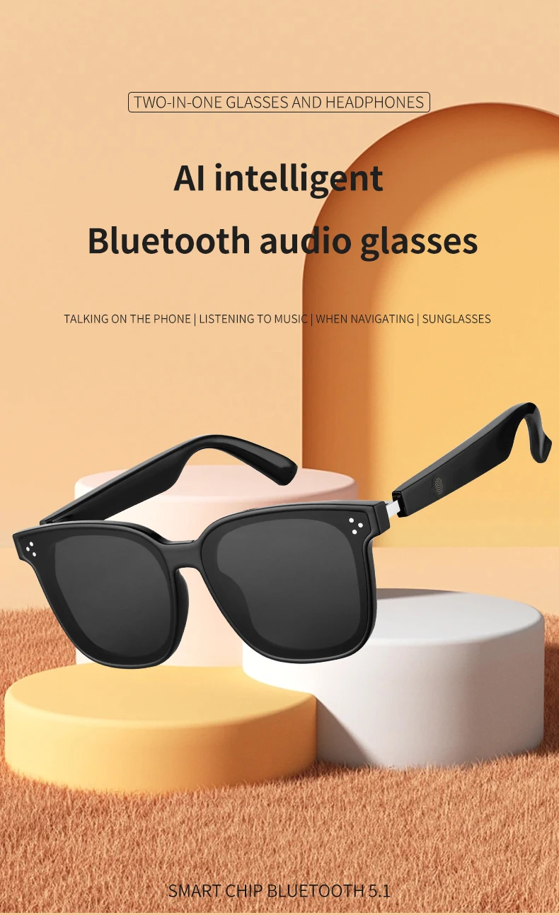 Welcome OEM Order, Factory Whole Selling 2025 Mz05 Smart Wearable Headset Ai Intelligent Bt Audio Glasses Voice Call Navigation Men Outdoor Sports Smart Glasses - Buy Smart Glasses fashion Sunglasses smart Audio Music Glasses Mz05