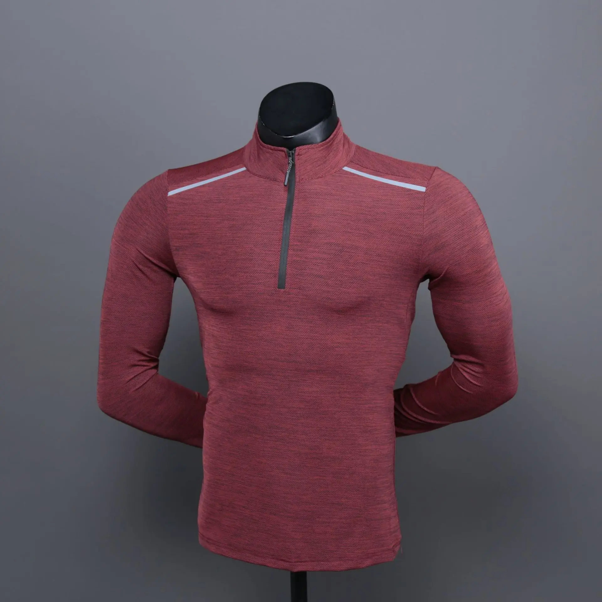 DSG Men's Cold Weather Compression Mock Neck Long Sleeve Shirt, XL, Pink Spirit