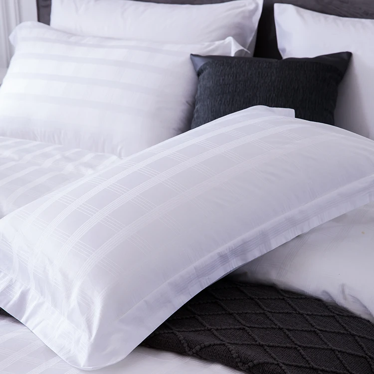 Hotel New Project Opening Demand White Duvet Cover 100 % Cotton Material Bed Sheet Pillow Case Linen Products