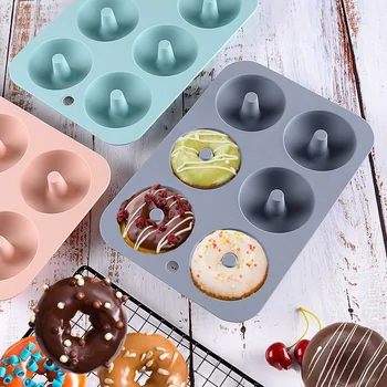 china products manufacturers donut baking tray Macaroons color 6x DIY cake molds donut mold cake molds
