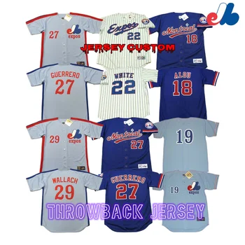 Cooperstown Collection Montreal Expos MOISES ALOU Throwback Baseball Jersey  WHITE