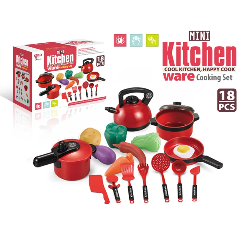 Лидер продаж развивающий набор еды Детская кухня игрушки для ролевых игр приготовления пищи с кастрюлями и посуда