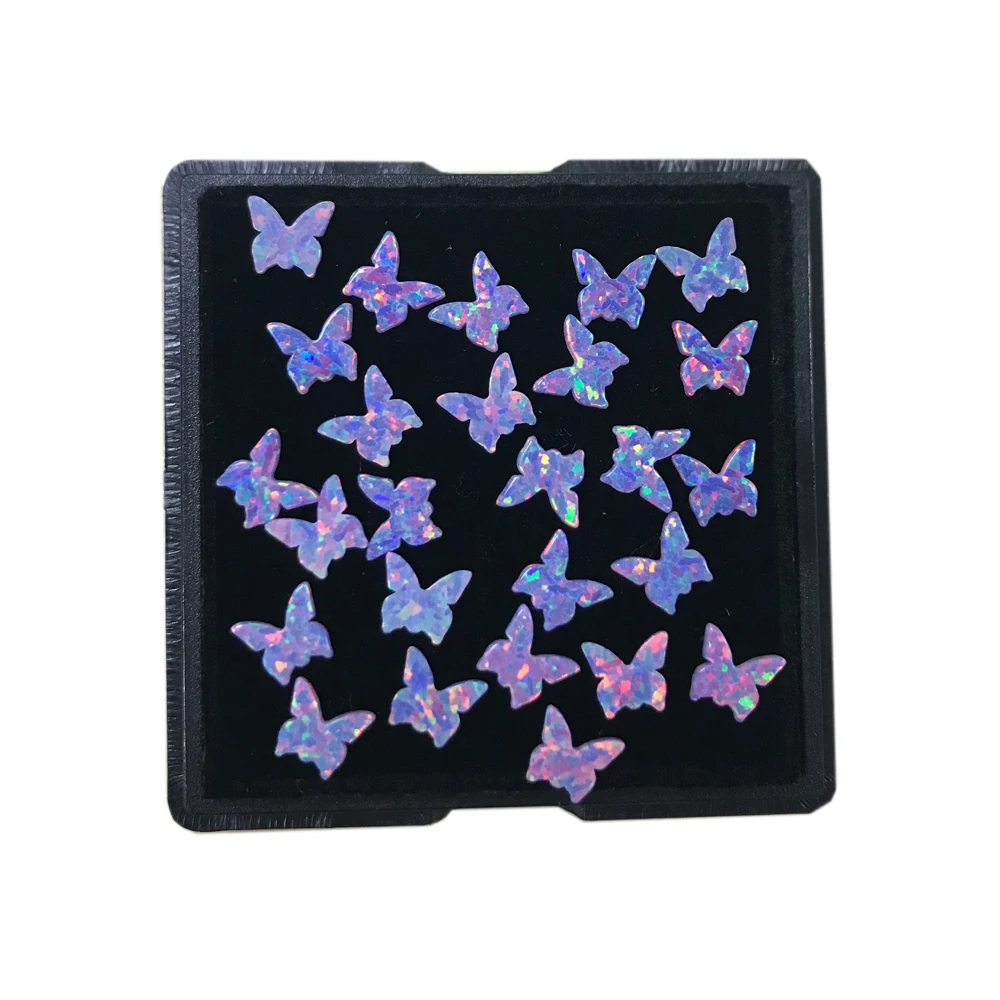2022 Very Popular Lab Created Small Size Delicate Tooth Gem 92 Colors Butterfly Shape Synthetic Opal Gemstone for Tooth Use