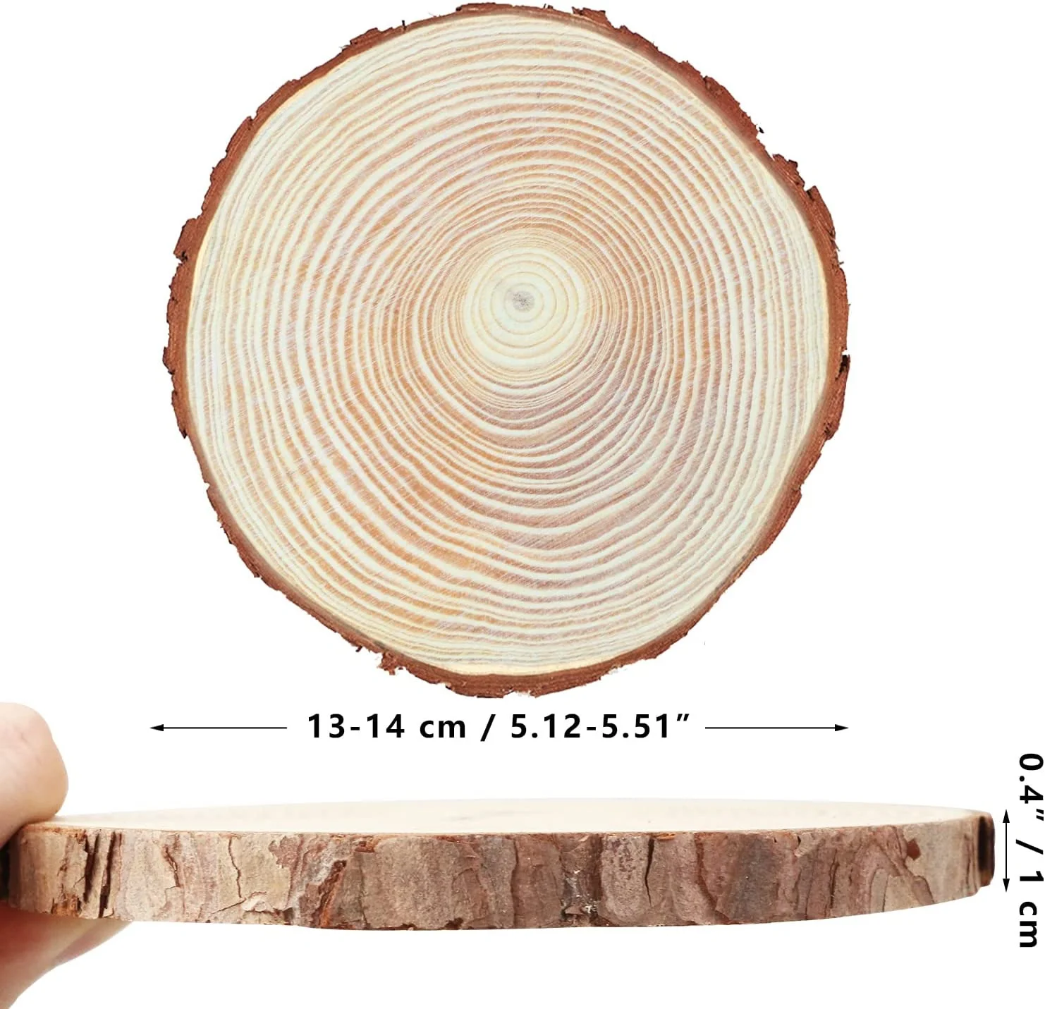 200 Tranches De Bois Carrées Naturelles + 2 Cordes Chanvre - Pour DIY, Décoration, Mariage | Peinture, Écriture, Bricolage